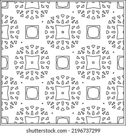Vector pattern with symmetrical elements . Repeating geometric tiles from striped elements.Monochrome texture.Black and 
white pattern for wallpapers and backgrounds.line art.