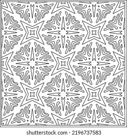 Vector pattern with symmetrical elements . Repeating geometric tiles from striped elements.Monochrome texture.Black and 
white pattern for wallpapers and backgrounds.line art.