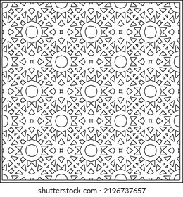 Vector pattern with symmetrical elements . Repeating geometric tiles from striped elements.Monochrome texture.Black and 
white pattern for wallpapers and backgrounds.line art.