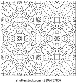 Vector pattern with symmetrical elements . Repeating geometric tiles from striped elements.Monochrome texture.Black and 
white pattern for wallpapers and backgrounds.line art.