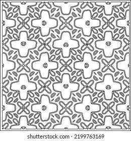 Vector pattern with symmetrical elements . Repeating geometric tiles from striped elements.