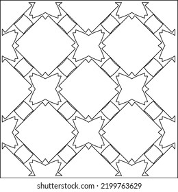 Vector pattern with symmetrical elements . Repeating geometric tiles from striped elements.