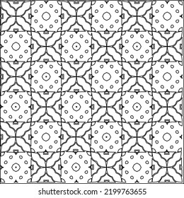 
 Vector pattern with symmetrical elements . Repeating geometric tiles from striped elements.