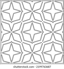 
 Vector pattern with symmetrical elements . Repeating geometric tiles from striped elements.