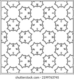 Vector pattern with symmetrical elements . Repeating geometric tiles from striped elements.