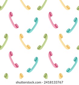 Vector pattern with telephone handsets