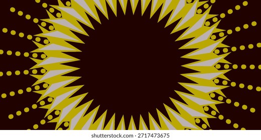 Vector pattern template. Golden ornament. Symmetrical diamonds by the sun. Vintage monogram. Elegant emblem logo for restaurants, hotels, bars, boutiques,  business cards, invitations.