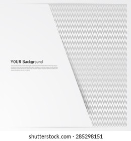Vector pattern. Textile background and gray wave. 