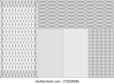 Vector pattern texture. Can be used for wallpaper, pattern fills, web page background, surface textures. Set of monochrome geometric ornaments