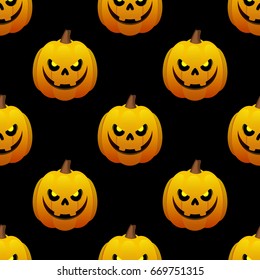 Vector pattern texture Halloween pumpkin