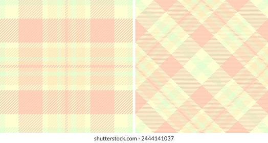 Vector pattern texture of textile tartan plaid with a fabric seamless background check. Set in nature colours. Ribbon craft ideas.