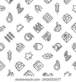 Vector Pattern with Thanksgiving, Seamless Background.