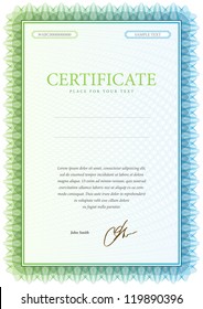 Vector pattern that is used in currency and diplomas