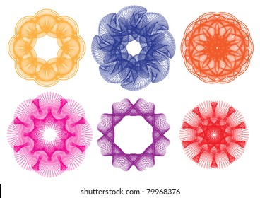 Vector pattern that is used in currency and diplomas