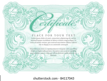 Vector pattern that is used in currency and diplomas