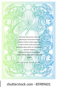 Vector pattern that is used in currency and diplomas