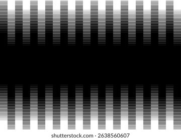 Vector pattern of thick parallel lines. Striped design element. Black and white vector background with smooth transition. For interior textile covers. Halftone
