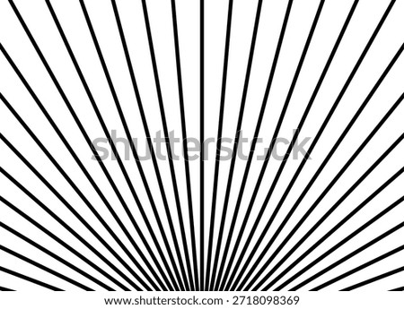 Vector pattern of thin black lines on a white background in retro style. The basis for covers, advertising, posters, labels. Striped design element. Vector background. Diverging rays