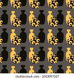 Ð?ÐµÑ?Ð°Ñ?Ñ?seamless vector pattern with three baroque vases
