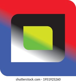 vector pattern three squares with two curved corners each