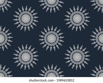 vector pattern traditional fabric pattern design Mole pattern vector background image on black background.