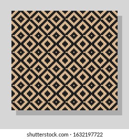 vector pattern of traditional Indonesian woven bamboo pattern