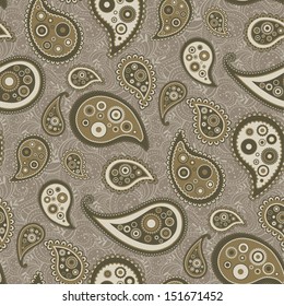Vector pattern of traditional oriental elements Paisley