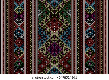 Vector Pattern traditional weaving of Timor Tengah Selatan ( TTS ) - East Nusa Tenggara - Indonesia