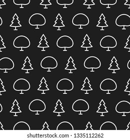vector pattern of tree white line style for natural product store, garden, nature cosmetics, ecology company, naturally firm, organic shop, alternative medicine, green unity, farming. 10 eps