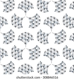 Vector pattern, triangles in geometric element, abstract flower pattern