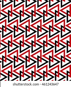 Vector Pattern with Triangles. Geometric Ornament for Design. Bright Background Abstract Illustration.