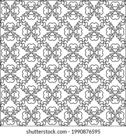  vector pattern with triangular elements. Geometric ornament for wallpapers and backgrounds. Black and white pattern. 