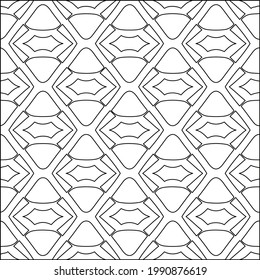  vector pattern with triangular elements. Geometric ornament for wallpapers and backgrounds. Black and white pattern. 