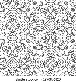  vector pattern with triangular elements. Geometric ornament for wallpapers and backgrounds. Black and white pattern. 