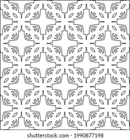  vector pattern with triangular elements. Geometric ornament for wallpapers and backgrounds. Black and white pattern. 