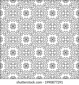  vector pattern with triangular elements. Geometric ornament for wallpapers and backgrounds. Black and white pattern. 