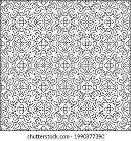  vector pattern with triangular elements. Geometric ornament for wallpapers and backgrounds. Black and white pattern. 