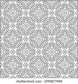  vector pattern with triangular elements. Geometric ornament for wallpapers and backgrounds. Black and white pattern. 