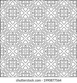  vector pattern with triangular elements. Geometric ornament for wallpapers and backgrounds. Black and white pattern. 
