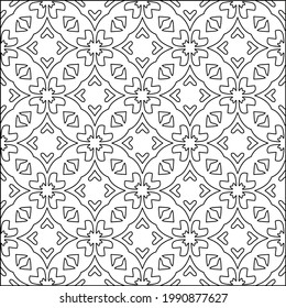  vector pattern with triangular elements. Geometric ornament for wallpapers and backgrounds. Black and white pattern. 