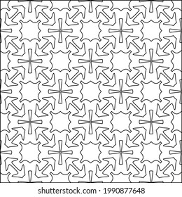  vector pattern with triangular elements. Geometric ornament for wallpapers and backgrounds. Black and white pattern. 