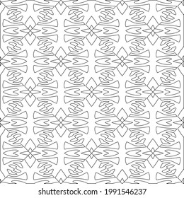  vector pattern with triangular elements. Geometric ornament for wallpapers and backgrounds. Black and white pattern. 