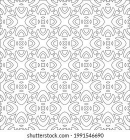  vector pattern with triangular elements. Geometric ornament for wallpapers and backgrounds. Black and white pattern. 