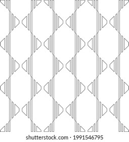  vector pattern with triangular elements. Geometric ornament for wallpapers and backgrounds. Black and white pattern. 