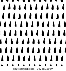 A vector pattern with triangular hand-drawn brushstrokes arranged on a symmetrical grid. Versatile for various uses: wrapping paper, banners, cards, textiles, posters, wedding invitations, textiles