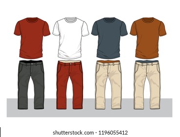 Vector Pattern T-Shirt Pants Jeans