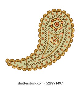 Vector pattern Turkish cucumber, Persian cypress, oriental decor, tears of Allah, Paisley