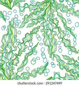 vector pattern with underrwater floral