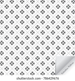 Vector pattern Valentine's concept. Modern stylish texture. Repeating geometric tiles with abstract heart or flower and rhombuses