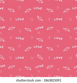 Vector pattern. Valentine's day. Pattern with hearts